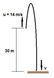 6 A small rock is thrown vertically upward with a speed of 14.0 m/s from the edge-example-1