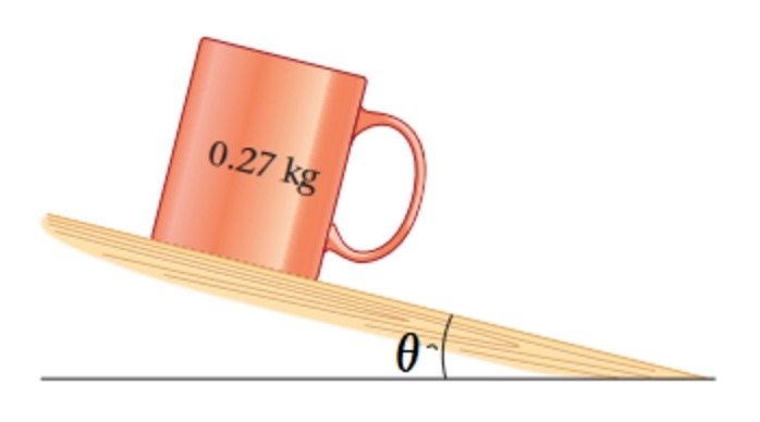 What is the magnitude of the frictional force exerted on the mug?-example-1