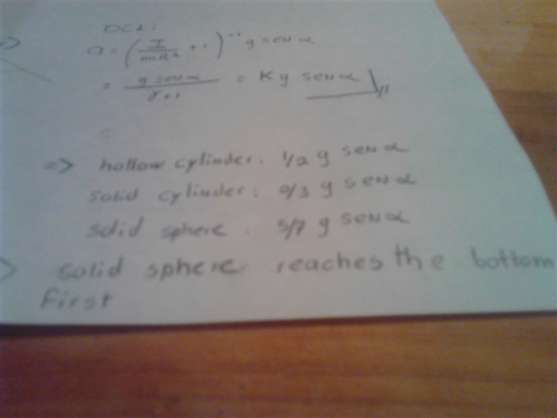 Three objects of uniform density—a solid sphere, a solid cylinder, and a hollow cylinder-example-1