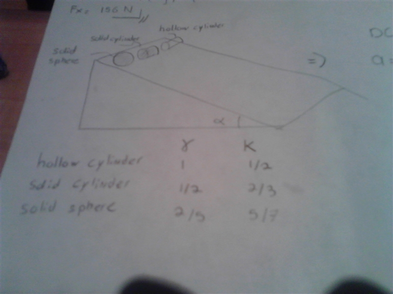 Three objects of uniform density—a solid sphere, a solid cylinder, and a hollow cylinder-example-3