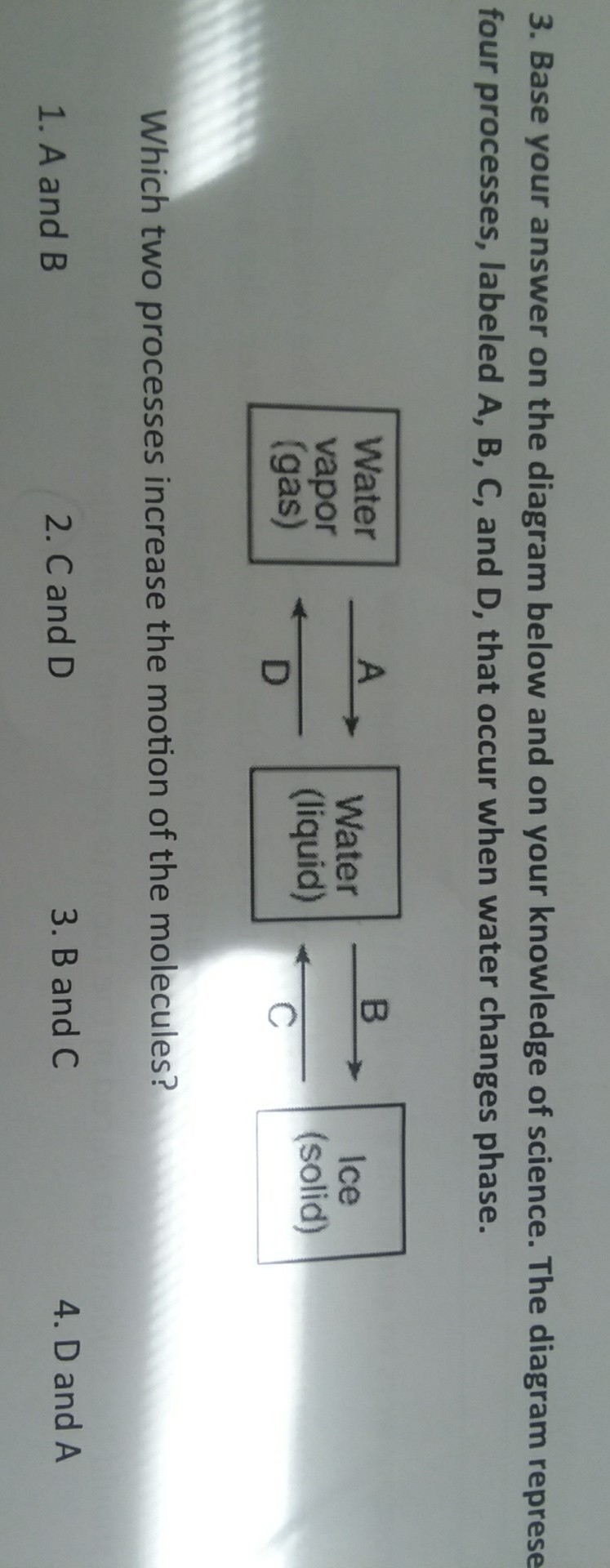 Which two processes increase the motion of the molecules?-example-1