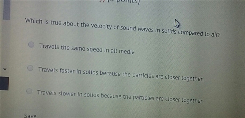 Which is true about the velocity of sound waves in solids compared to air-example-1