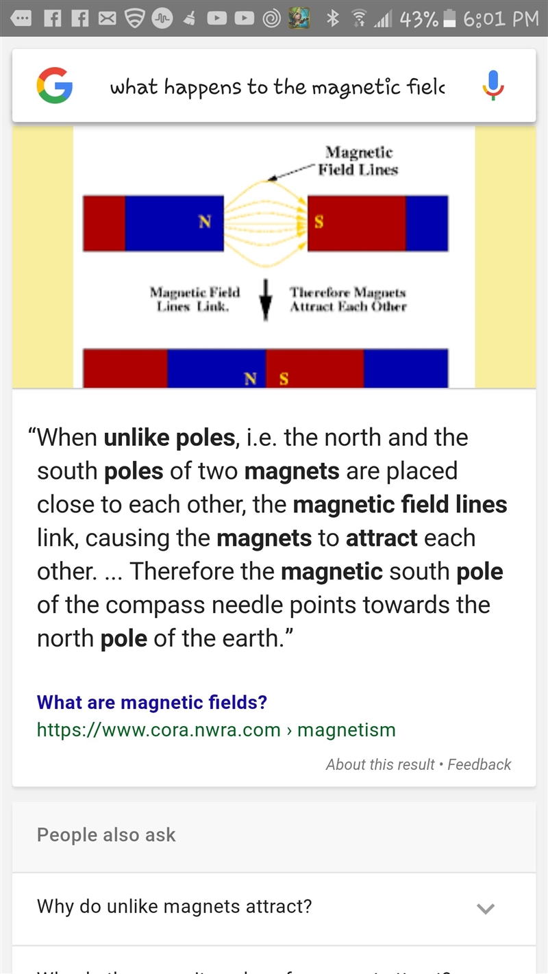 What happens to the magnetic field lines if unlike poles are attracting?-example-1