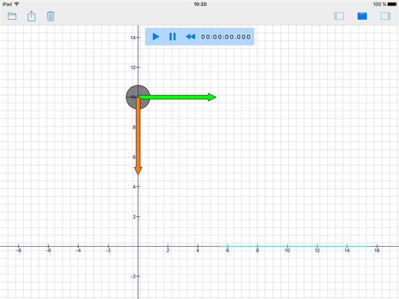 A person runs off a 10.0-meter high balcony in a horizontal direction at 5.0 m/s. the-example-3