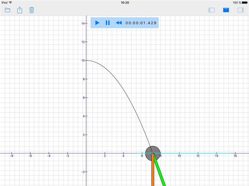 A person runs off a 10.0-meter high balcony in a horizontal direction at 5.0 m/s. the-example-4