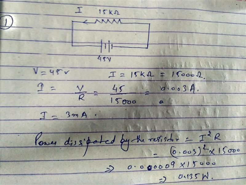 1. A 15.0 kΩ resistor is hooked up to a 45.0 V battery in a circuit with a switch-example-3