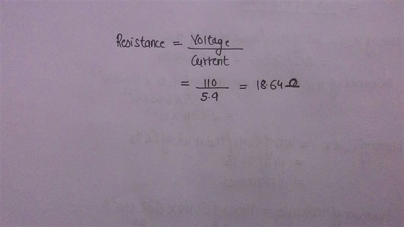 A guitar amplifier requires a household voltage of 110 volts to push a current of-example-1