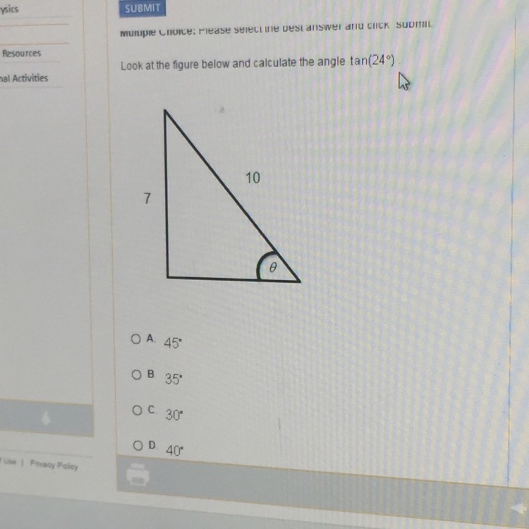 Angle tan (24°) please help-example-1