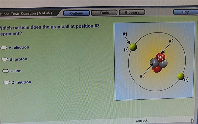 Which particle does the gray ball at position #3 represent?-example-1