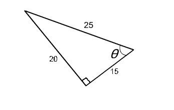 What is tan θ for the given triangle?-example-1