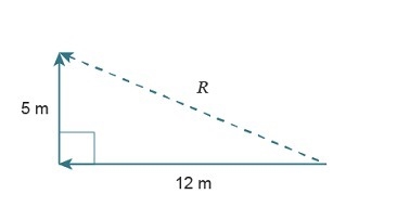 The diagram shows two vectors that point west and north. What is the magnitude of-example-1