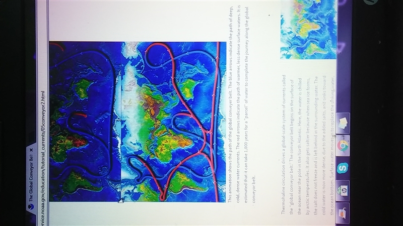 Which of the following diagrams shows the path of deep water currents in the ocean-example-1