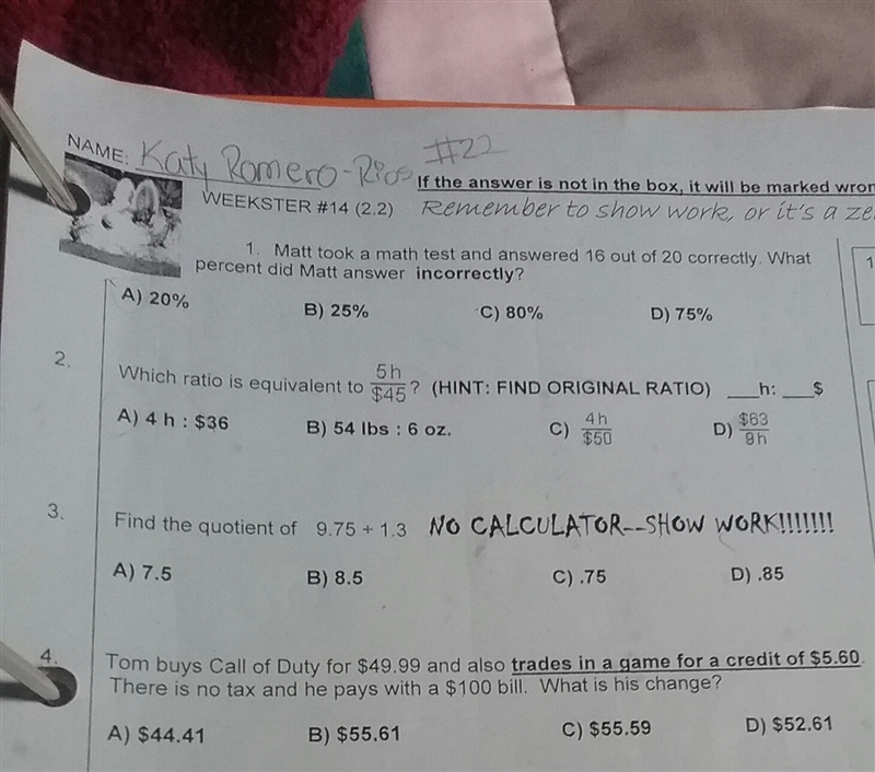 HELP ME FOR NUMBER 1 THROUGH 4-example-1