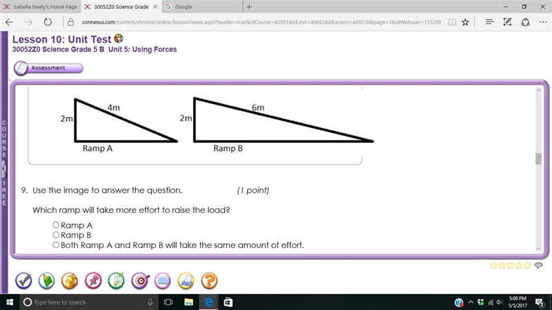 Which ramp will take more effort to raise to load/\?-example-1