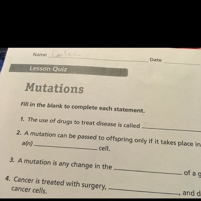 The use of drugs to treat disease is called?-example-1