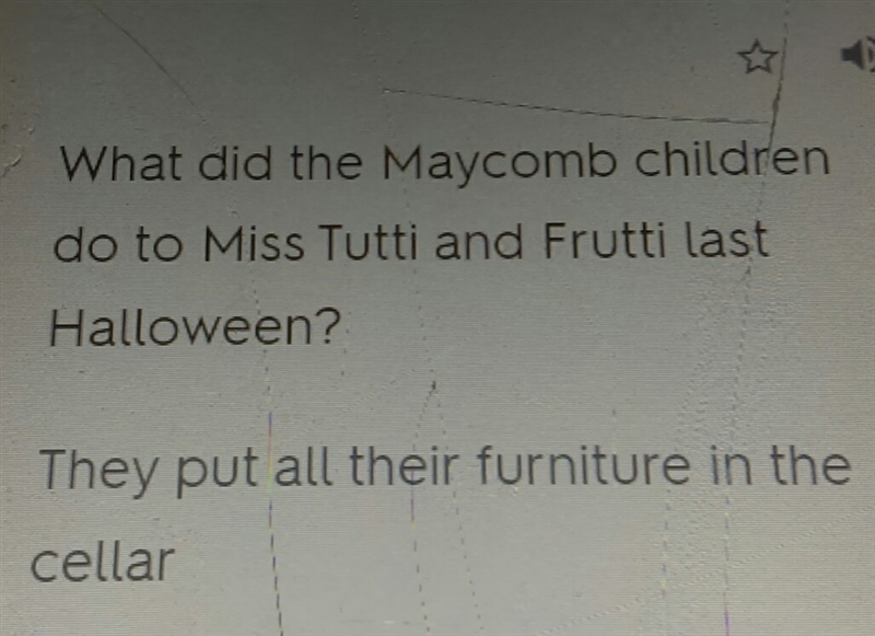 What happened on halloween night last year to misses tutti and frutti?-example-1