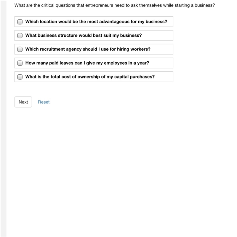 What are the critical questions that entrepreneurs need to ask themselves while starting-example-1