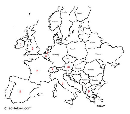 Which of the following countries is #6? France England Spain Italy-example-1