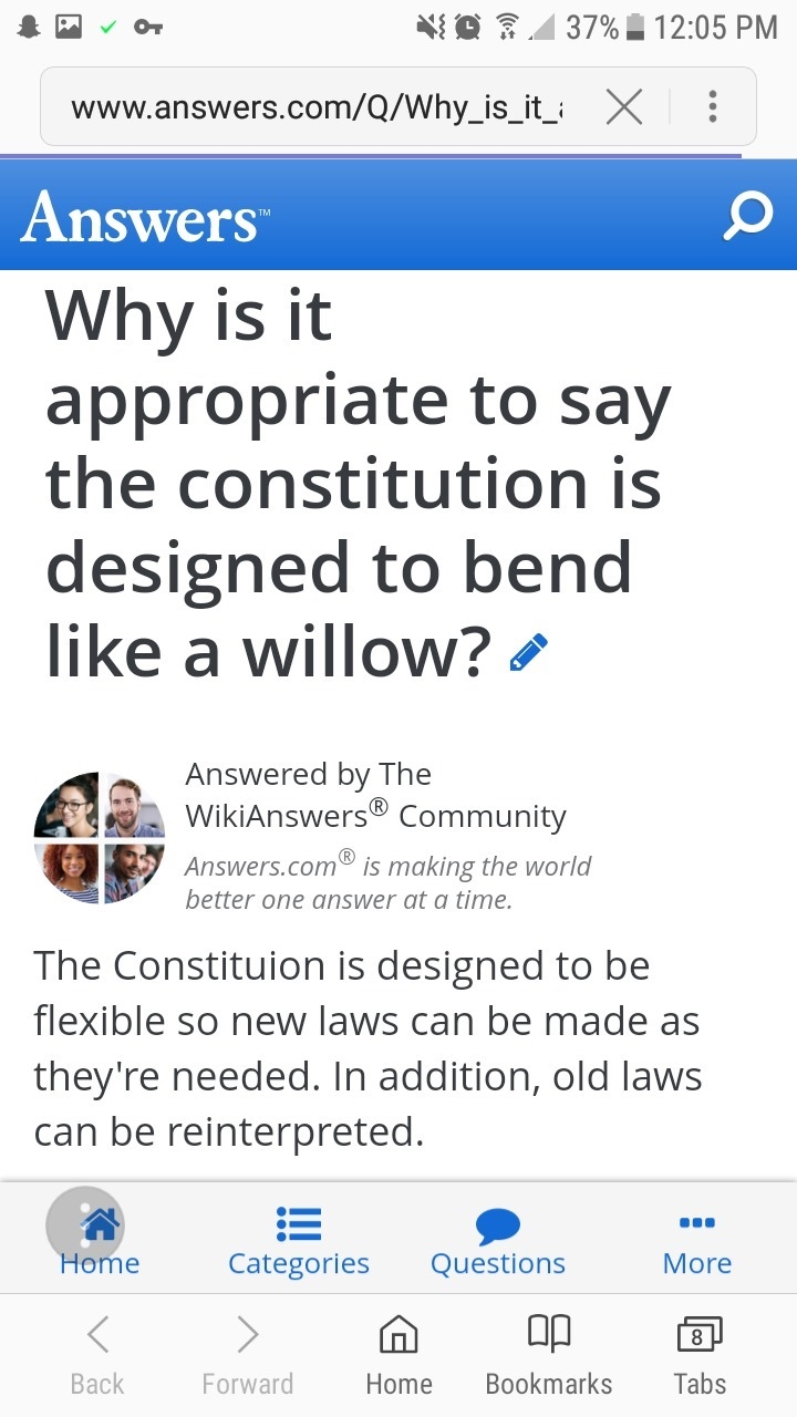 Why is it appropriate to say the Constitution is designed to “bend like a willow”?-example-1