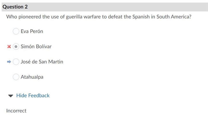 Who pioneered use of guerilla warfare to defeat the spanish in south america? HURRY-example-1