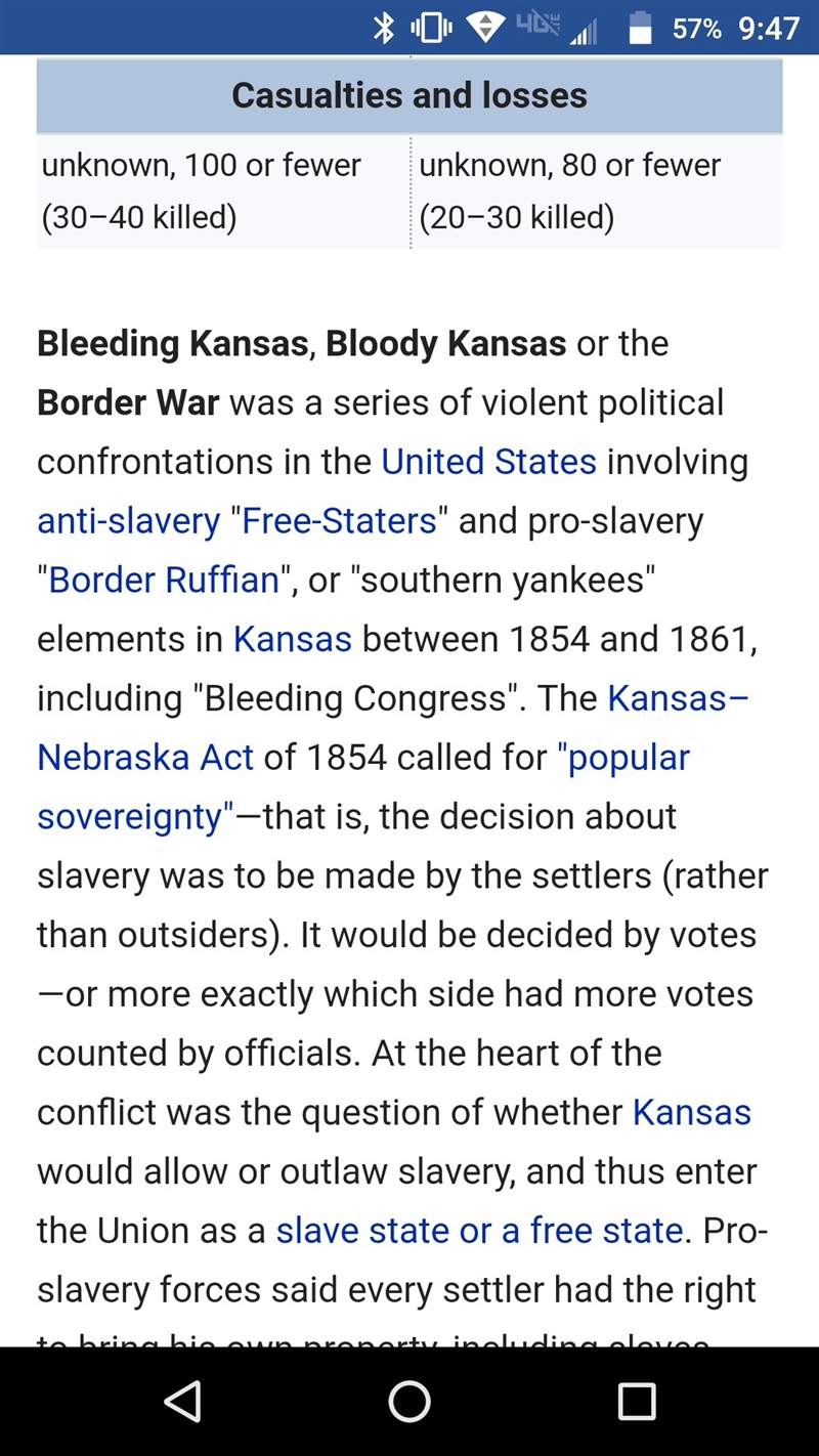 How did the bleeding in Kansas affect the Congress?-example-1