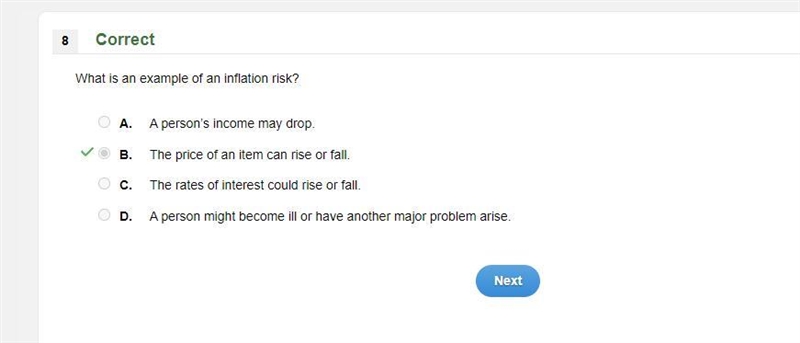 What is an example of an inflation risk?-example-1