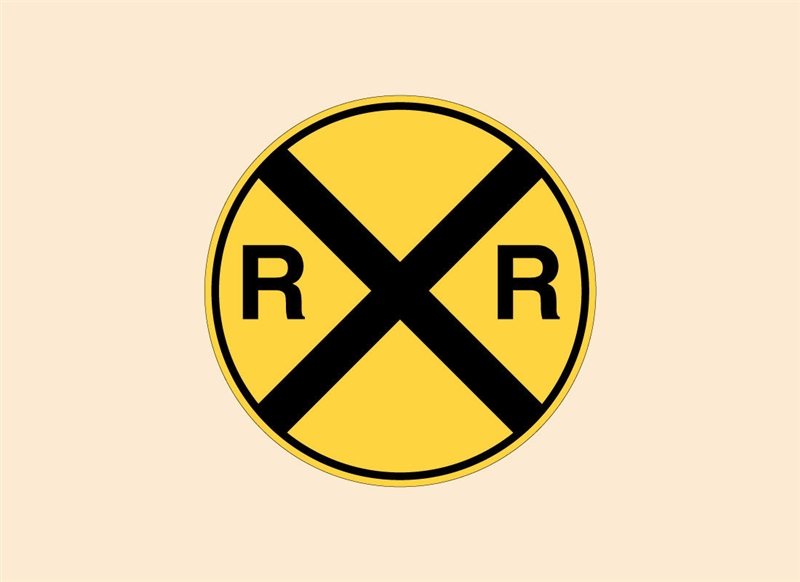 What does this sign mean? A. You are within a few hundred feet of a railroad crossing-example-1