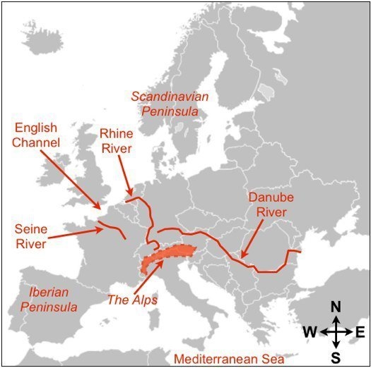 Using the map as a guide, which answer would BEST support this statement? “European-example-1