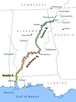 What land surrounds the Coosa River?-example-1