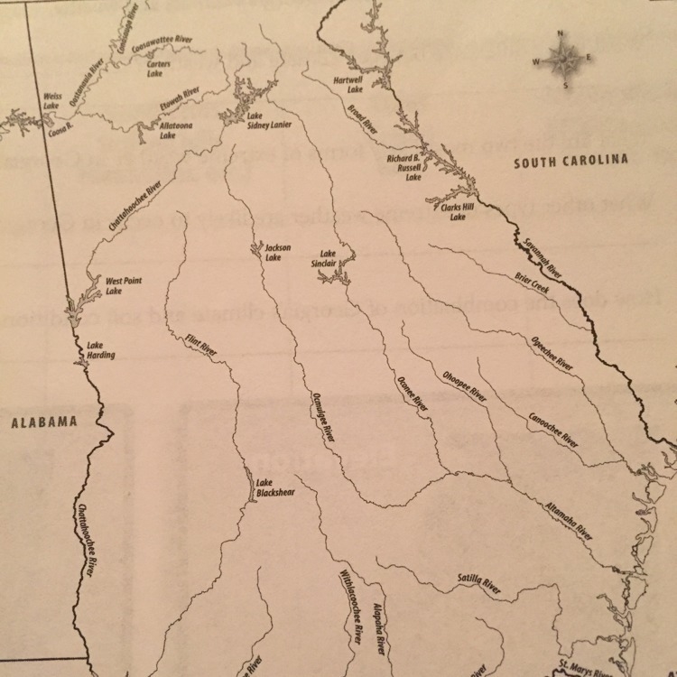 Rivers that flow into the Gulf of Mexico from Georgia I need a list of 4-example-1