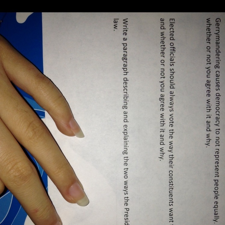 Gerrymandering cause democracy to not represent people equally. Explain what this-example-1