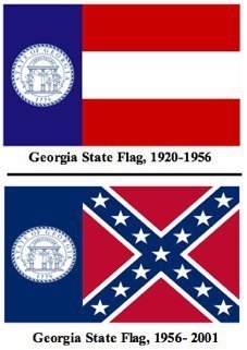 When the state of Georgia changed the design of its flag in 1956, many people objected-example-1