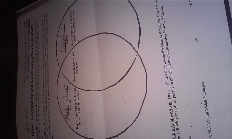 Social studies homework Comparing And Contrasting: Ghandi & MLK Jr.-example-1