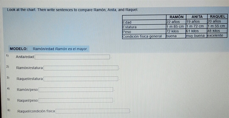 Comparing 3 people in Spanish-example-1