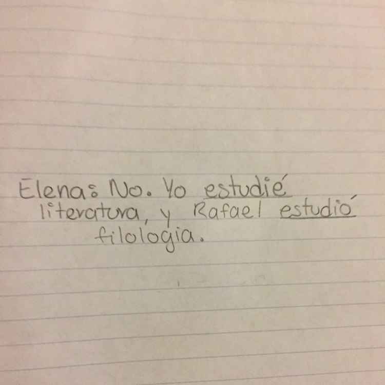 Which verb pair best completes this sentence? Manuel: ¿Ustedes estudiaron economía-example-1