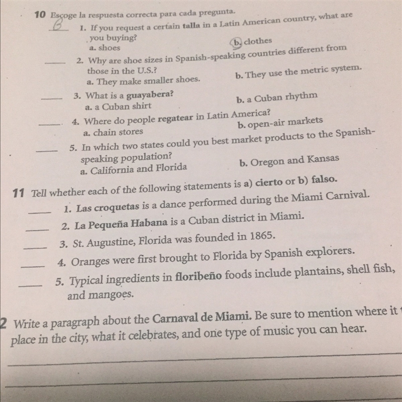 PLEASE HELP!!! Ignore question 12! Spanish-example-1