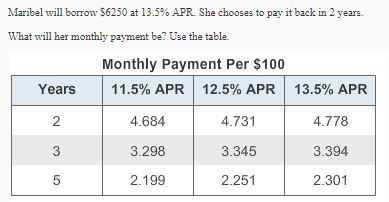 What would the monthly payment be? {Please show work} Advanced Mathematics-example-1