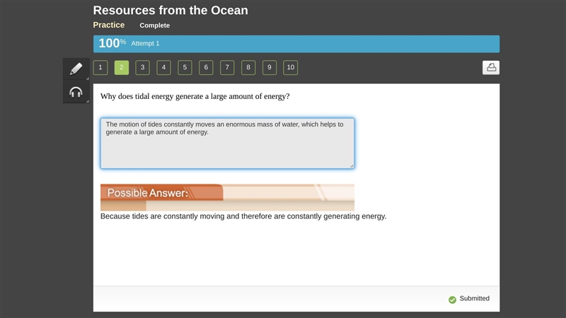 Why does tidal energy generate a large amount of energy.-example-1