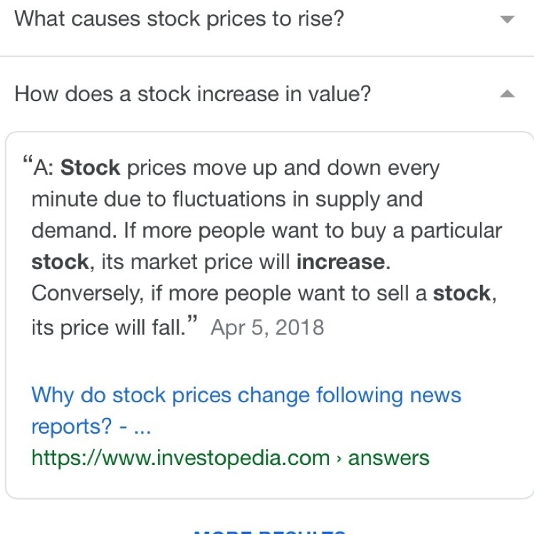 What are some reasons why stock becomes more valuable overtime-example-1