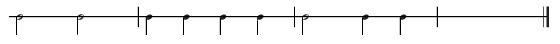 In the rhythm below, which note will complete the final measure correctly - an eighth-example-1