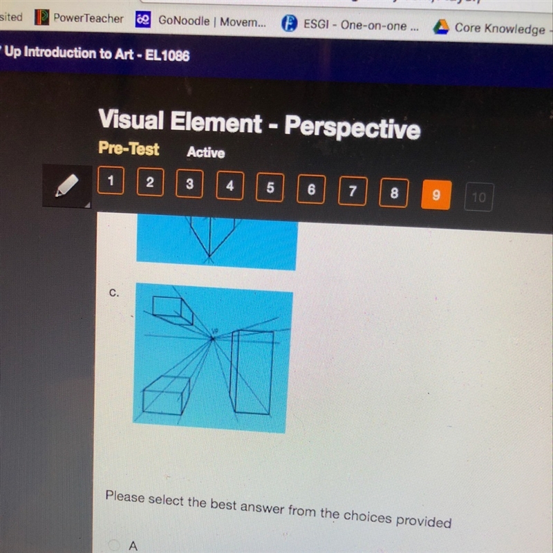 Look closely at the image below which of the images shows two point perspective-example-1