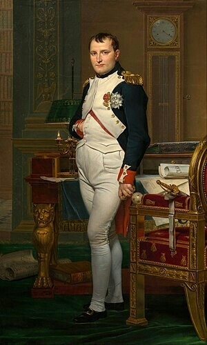 What does David painting napoleon in his study at the tuileries represent-example-1