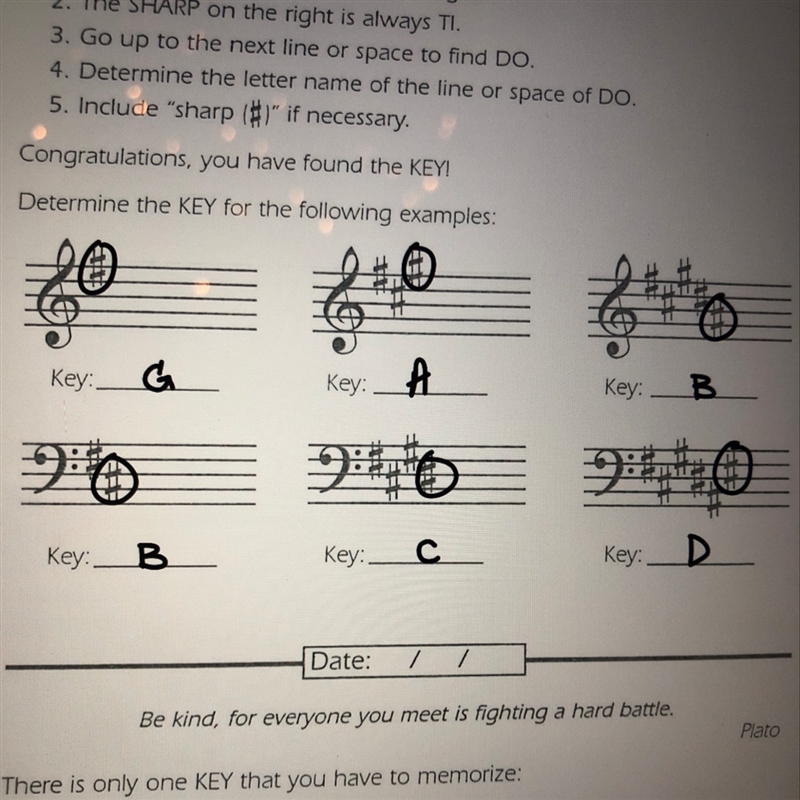 Do i need to add sharps to any of the following keys? (music!)-example-1