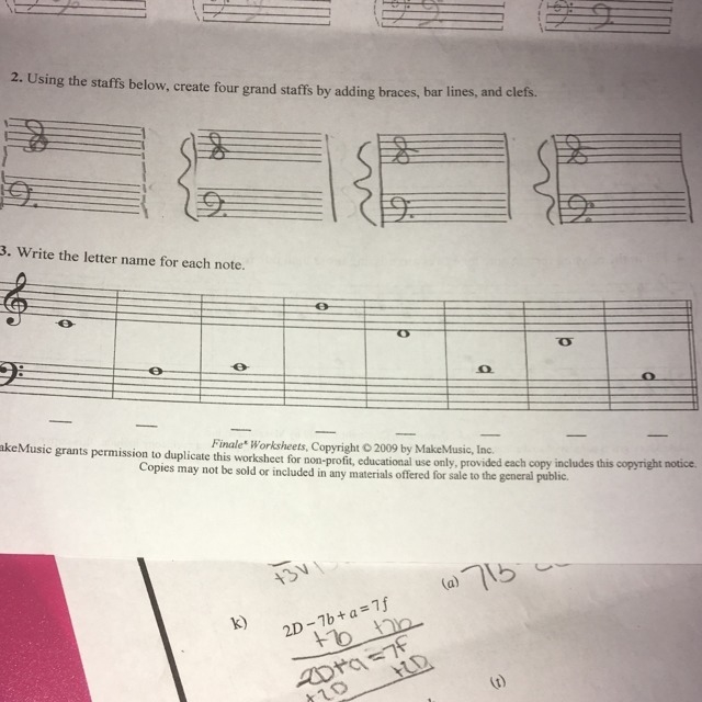 Write a letter for each note-example-1