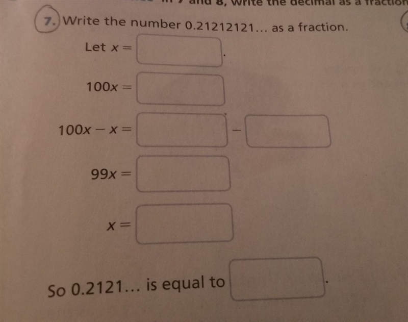 Write the number o.21212121... as a fraction-example-1