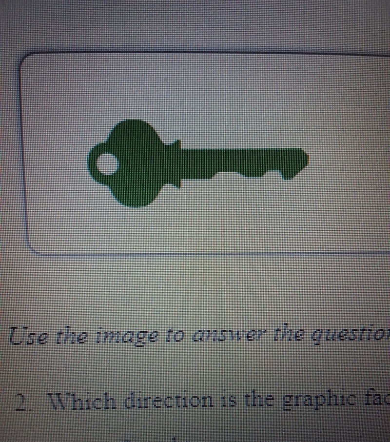 Which direction is the graphic facing? 1. right 2. left 3. neither-example-1