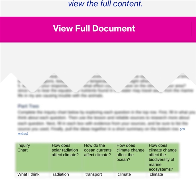 Inquiry chart how does solar radiation affect climate?-example-1