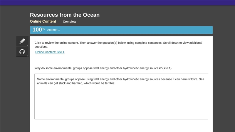 Why do some environmental groups oppose tidal energy? (site 1)-example-1