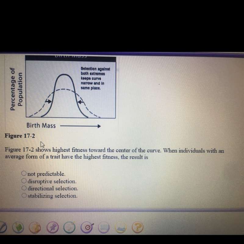 Figure 17-2 shows highest fitness toward the center of the curve. When individuals-example-1