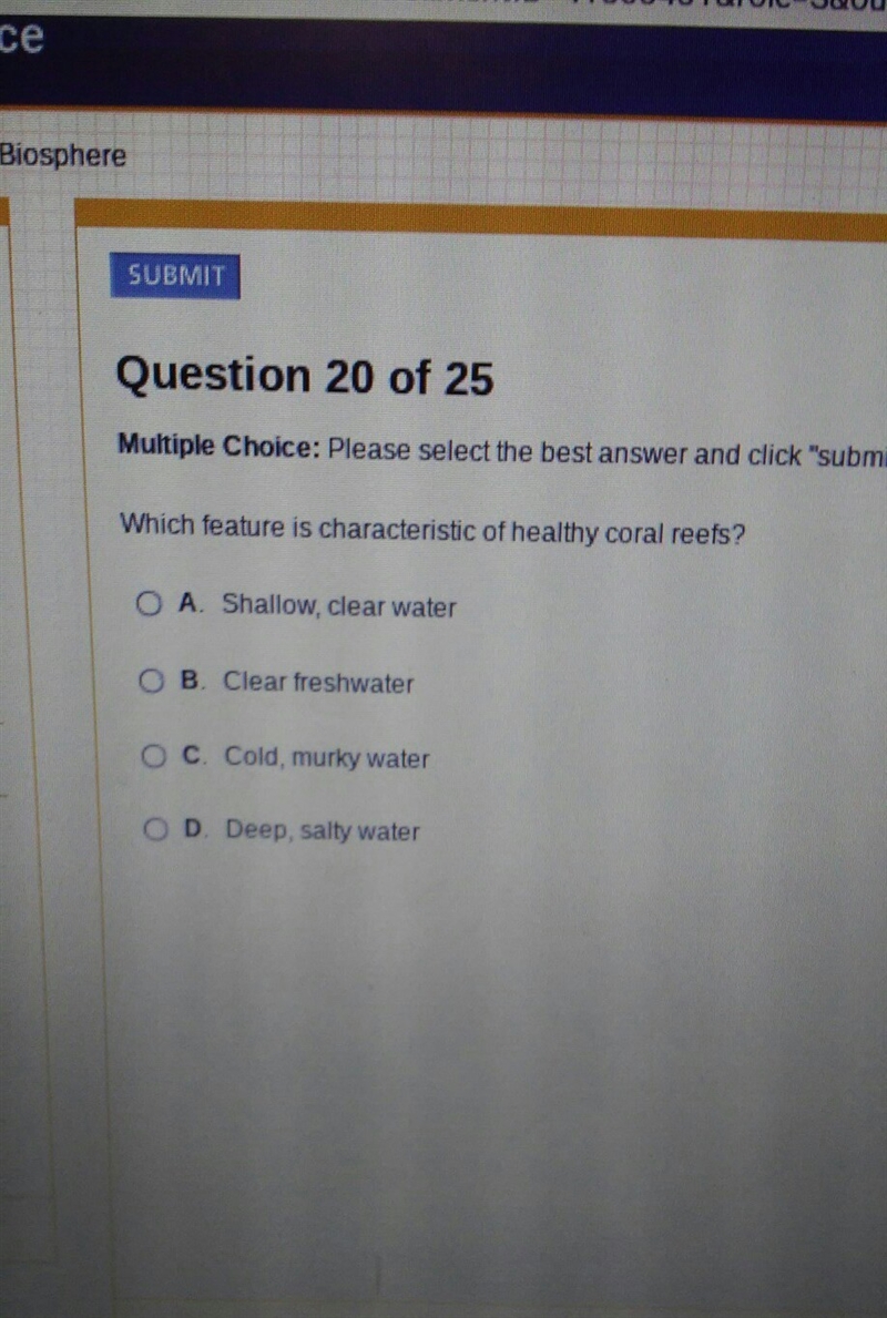 Which feature is characteristics of healthy coral reefs? HELP ME!!!!-example-1